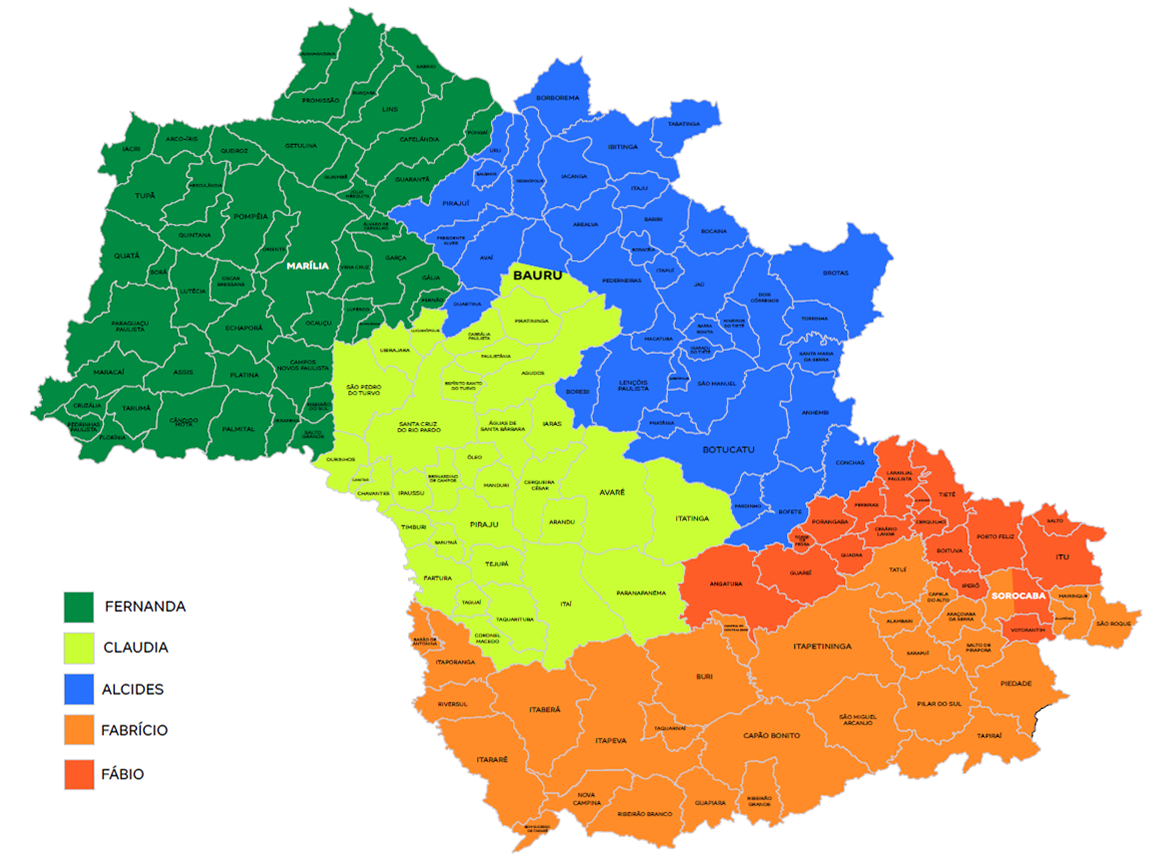 Mapa dos Executivos